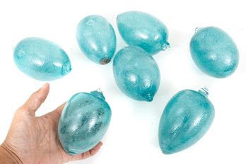 Decorative Art Glass Egg Ornaments