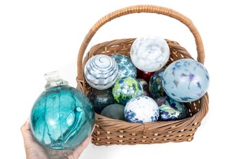 Large Hand Blown Art Glass Ornaments