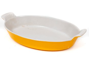 Vintage Le Creuset Tangerine Orange Au Gratin Dish