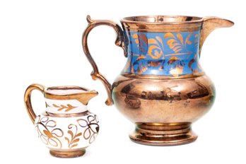 English Victorian Copper Luster Pitcher Jug