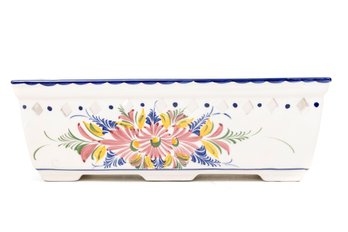 RCCL Portugal Ceramic Rectangular Footed Planter