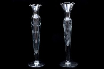 Pair Of Princess House Heritage Bud Vases