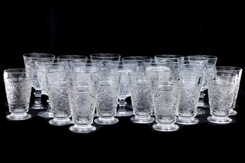 Mixed Vintage Pressed Glassware