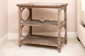 Distressed Two-Tier Bookshelf