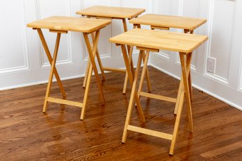 Set Of Four TV Tray Tables