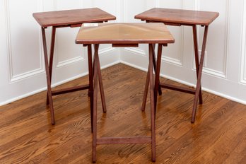 Set Of Three TV Tray Tables