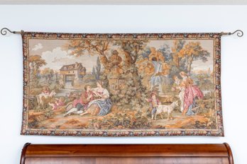 Gobelins Halluin Flanders 'Rest Fountain' Wall Tapestry