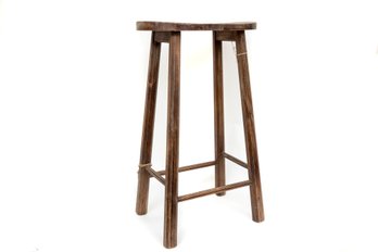 Rounded Bench Seat Wood Stool