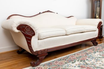 Early 20th Century Victorian Style Gooseneck Sofa