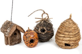 Four Natural Birdhouses