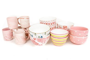 Collection Of Pink Porcelain Tableware