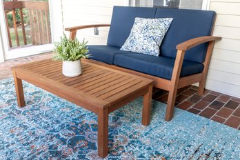 Joss & Main Rubina Eucalyptus Patio Bench Seat & Table