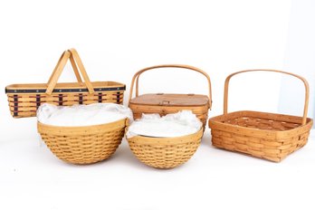 Collection Of Woven Wood Baskets