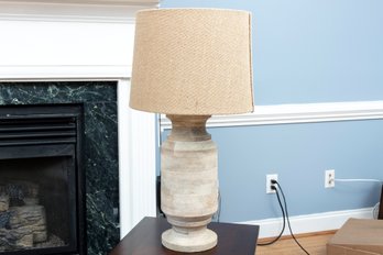 Turned Wood Column Table Lamp