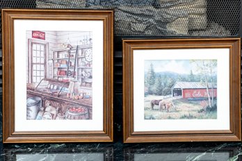 Pair Of Framed Cola Prints