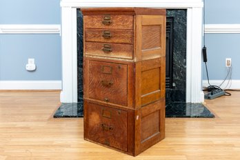 Handmade Wood Craftsman Modular File Cabinets