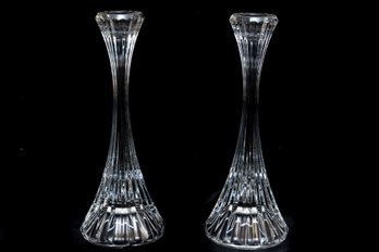 Mikasa Fluted Glass Candlestick Holders