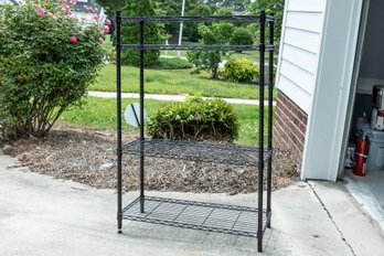 Black Industrial Shelf Unit