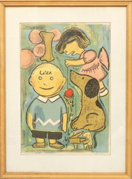 'Snoopy And Charlie' Signed Lithograph Print