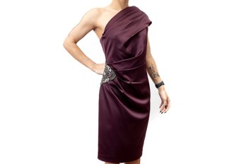 Eliza J One Shoulder Satin Formal Dress Size 6