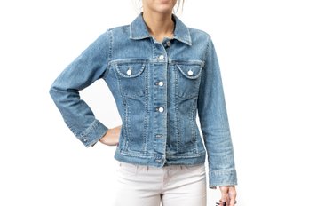 J. Jill Stretch Denim Jacket Size SP