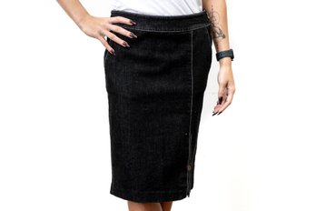 Lauren Ralph Lauren Black Deinem Skirt Size 2