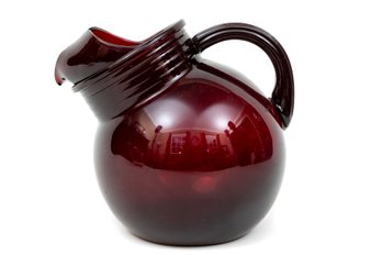 Vintage Anchor Hocking Royal Ruby Red Tilt-Ball Pitcher