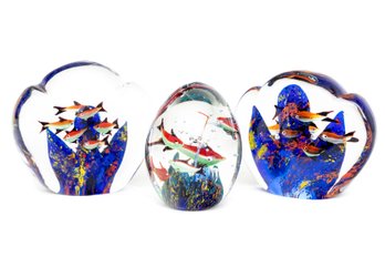 Murano Fish Bowl Art Glass Ornament