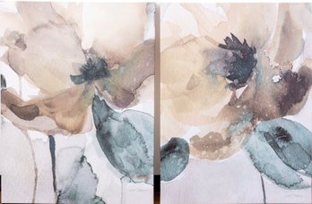 Pair Of Floral Prints By Carol Robison