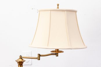 Standing Brass Swing-Arm Floor Lamp