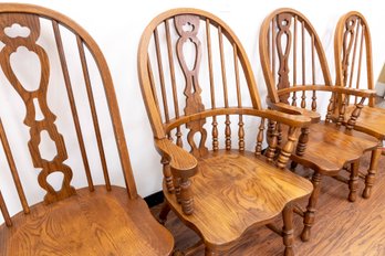 Four Richardson & Brothers Oak Windsor Chairs