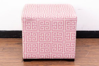 Geometric Upholstered Ottoman