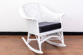 White Wicker Chair Rocker