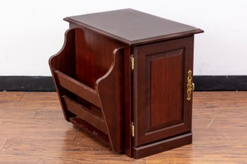 Easton-Style Side Table Cabinet With Magazine Rack