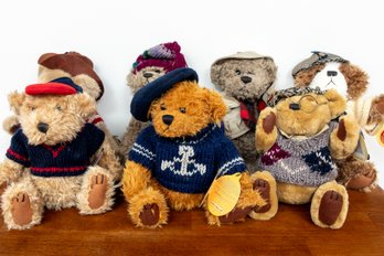 Collection Of Brass Button Collectable Bears
