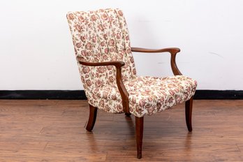 Vintage Upholstered Low English Armchair