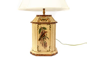 Wood Tole-style Table Lamp