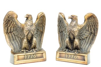 Heavy Brass American Eagle Book Ends