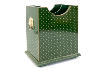 Fleur De Lis Tole Style File Storage