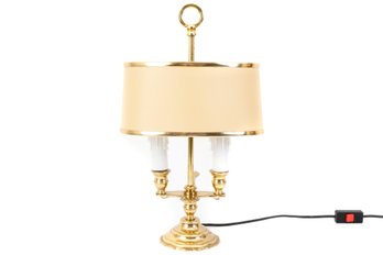 Two-Light Bouillotte Brass Table Lamp