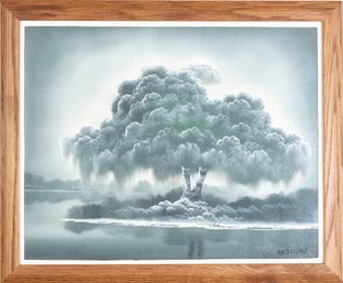 Westlund Oil On Canvas 'Tree In Swamp' Painting