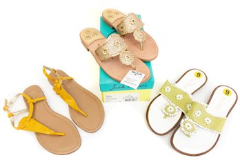 Three Pair Of Brand Name Summer Sandals Size 9