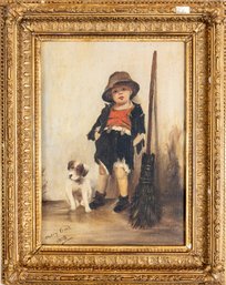 1878 Harry Frrer 'I Care For Nobody, No Not I' Oil On Canvas Painting