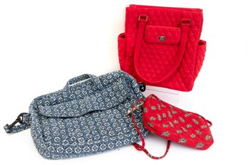 Three Vera Bradley Quilted Bags