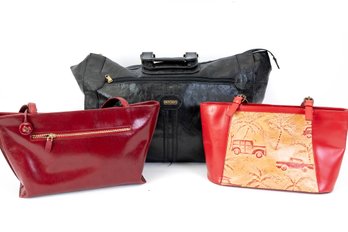 Three Leather Designer Totes/Handbags