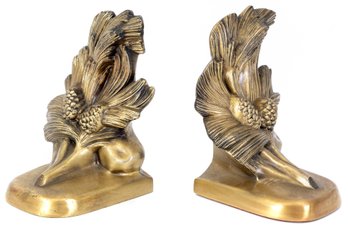 Cast Metal Pine Tree Bookends