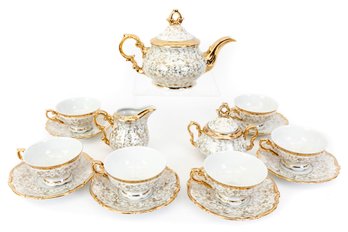 German Bavaria Gilt China Tea Set