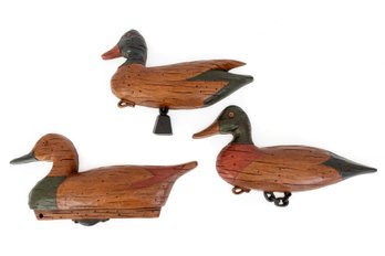 Vintage Set Of Three Syroco Duck Decoy Plaques