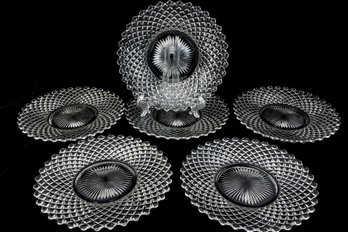 English Hobnail Glass Plates By WESTMORELAND