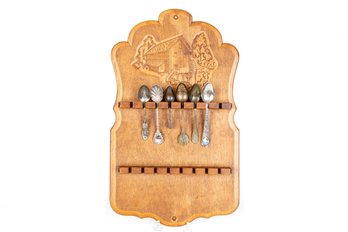 Antique Wall-Mounted Spoon Rack